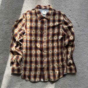 Vans Patterned Long-Sleeve Flannel Button Down Shirt
